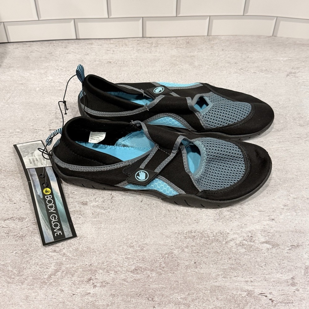 Body Glove Namaste Water Shoes for Women Black/Gulf Stream Size 10 Beach NWT
